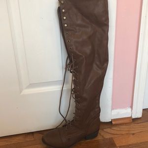 Fashion Nova Over the Knee Combat Boots